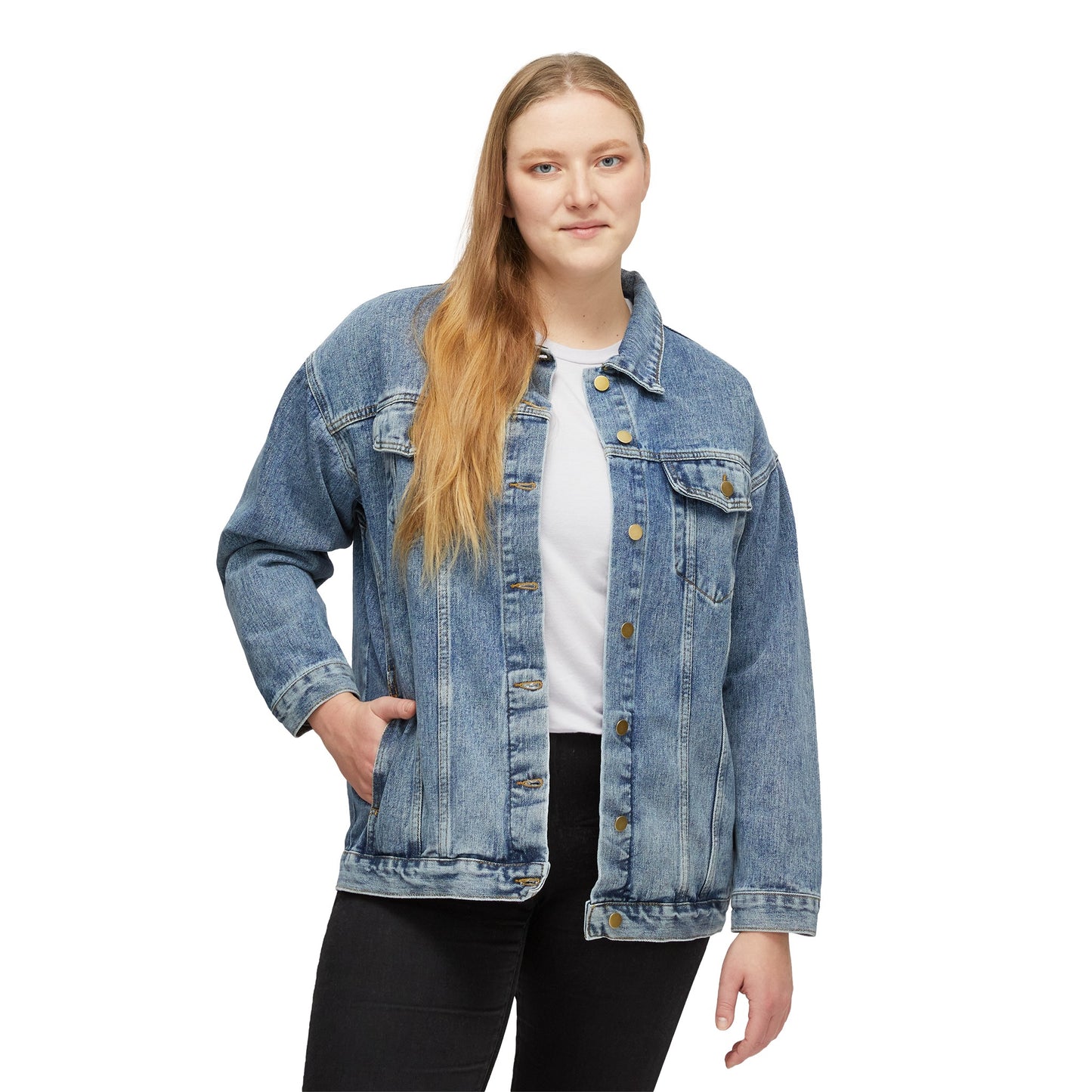 Proud USAF AMMO Wife For Life Women's Denim Jacket