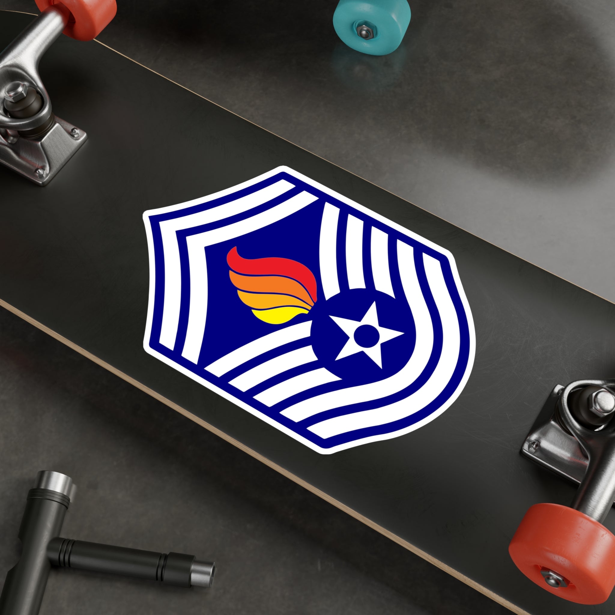 USAF AMMO Senior Master Sergeant SMSgt E8 Rank Color KissCut Vinyl I