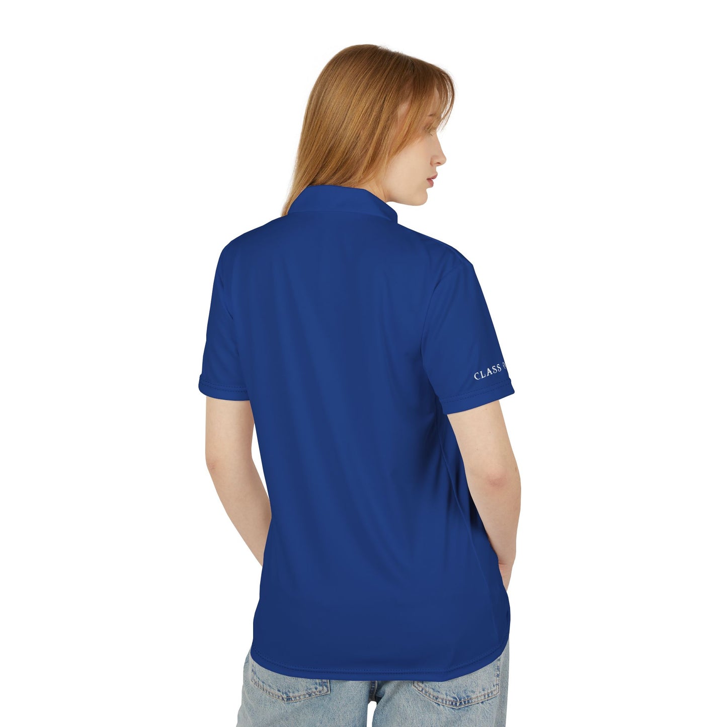 Fernandina Beach High School Pirates Class of 1985 Reunion Blue Polyester Unisex Polo Shirt