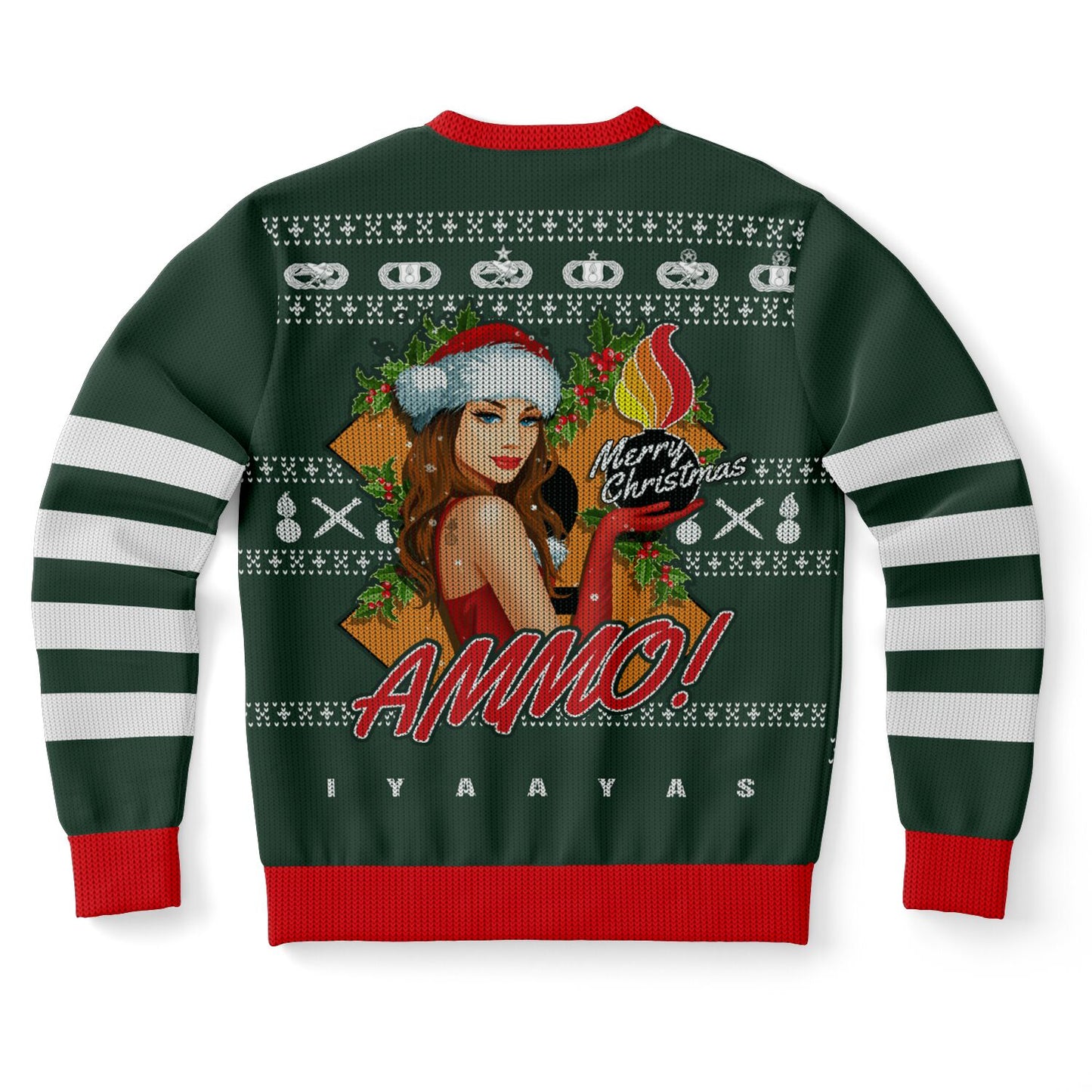 AMMO Christmas Party Pisspot IYAAYAS Sexy Santa Mens Sweatshirt