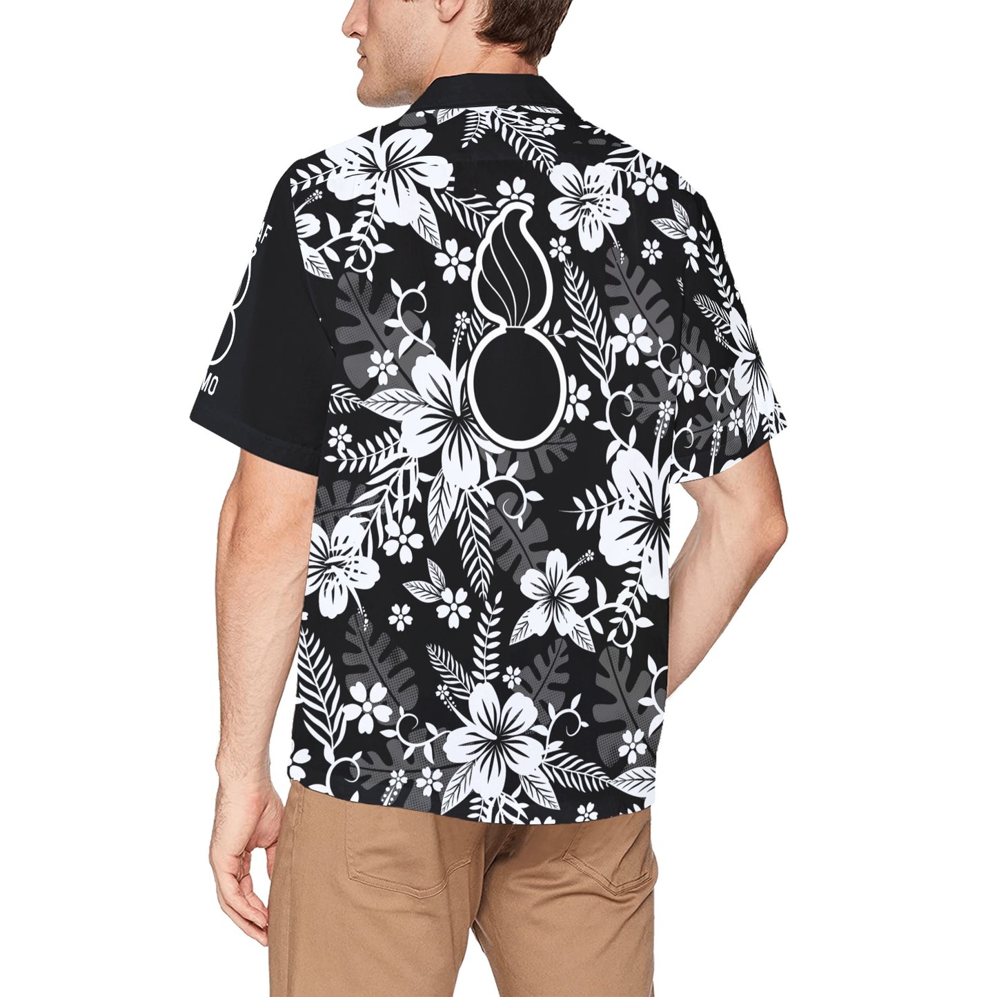 USAF AMMO Half Hawaiian Half Solid Color Pisspot Classy AMMO Pride Hawaiian Shirt With Front Left Chest Pocket