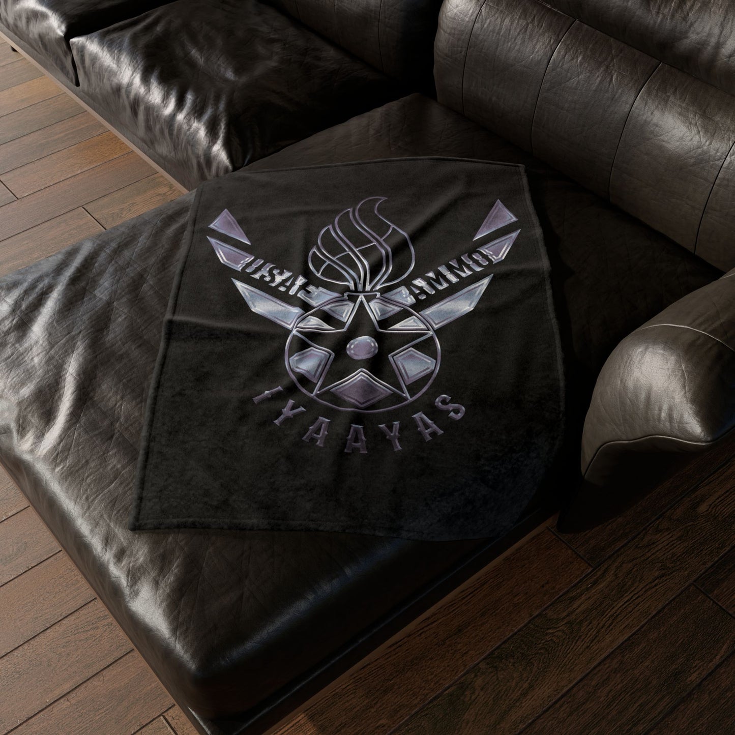 USAF AMMO Pisspot Combined With Shiny Chrome AF Vector Logo IYAAYAS Soft Polyester 30" x 40" Blanket