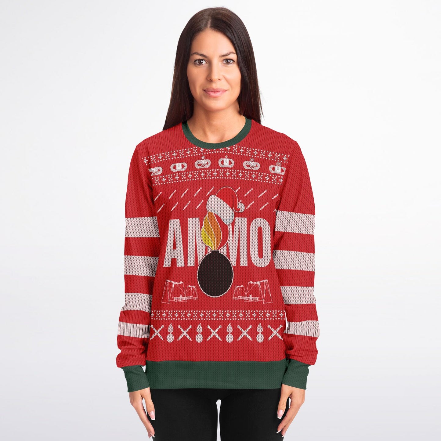 AMMO Christmas Party Pisspot IYAAYAS Sexy Santa Womens Sweatshirt
