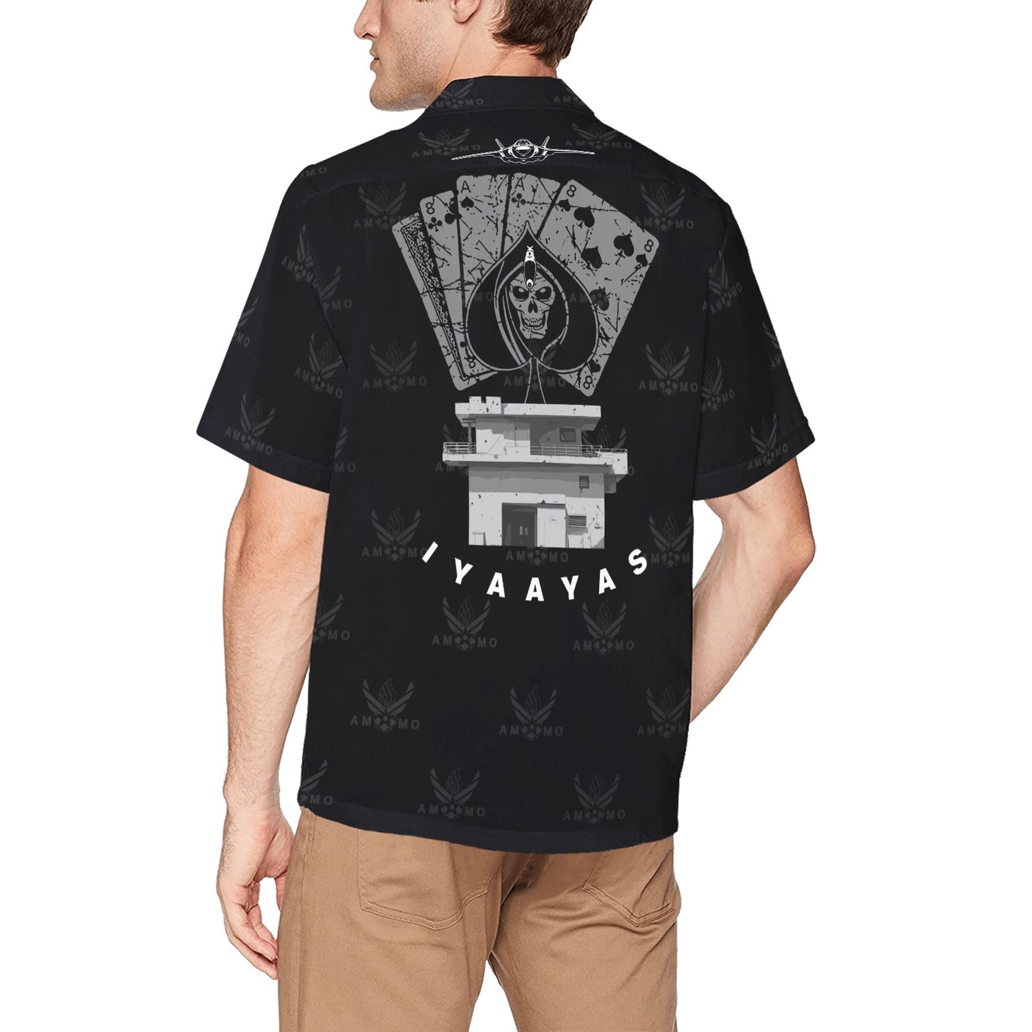 Las Vegas AMMO F-35 JDAM Mens Hawaiian Shirt With Left Chest Pocket