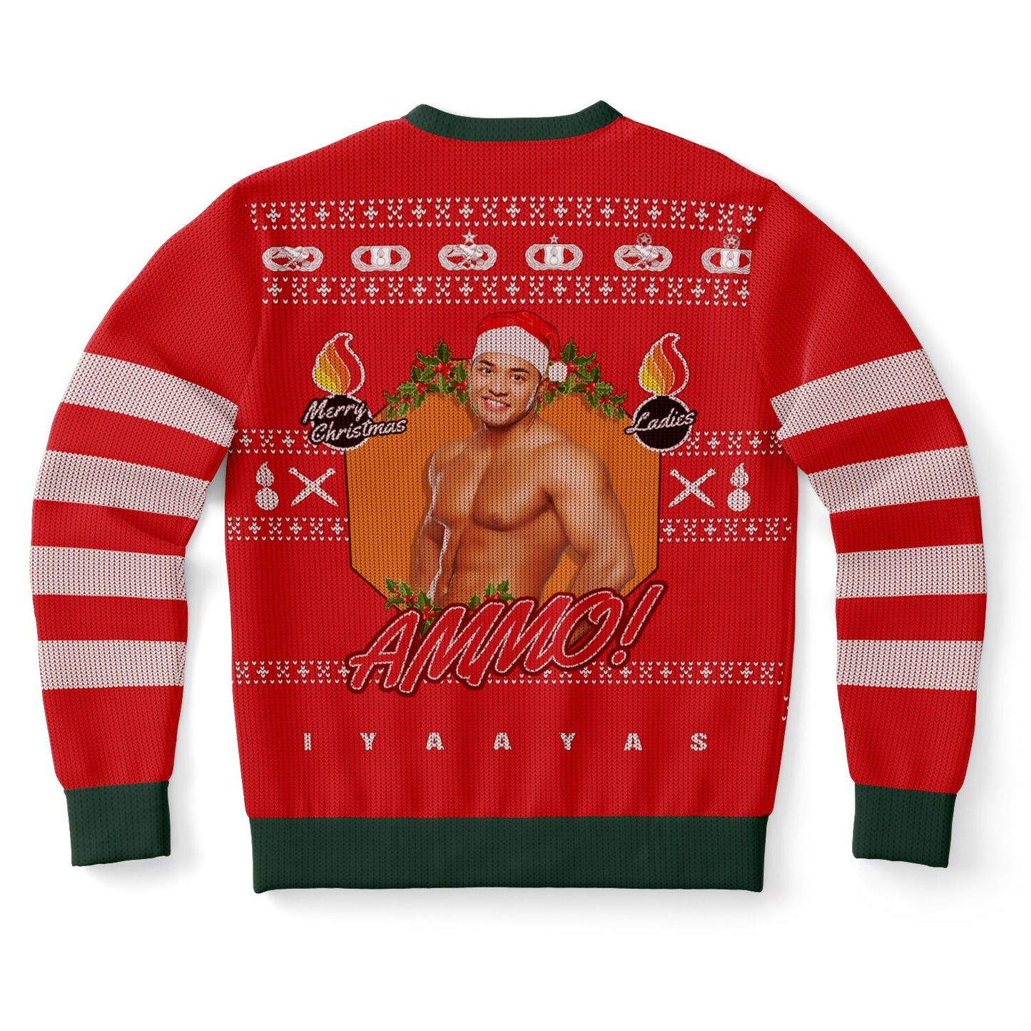AMMO Christmas Party Pisspot IYAAYAS Sexy Santa Womens Sweatshirt