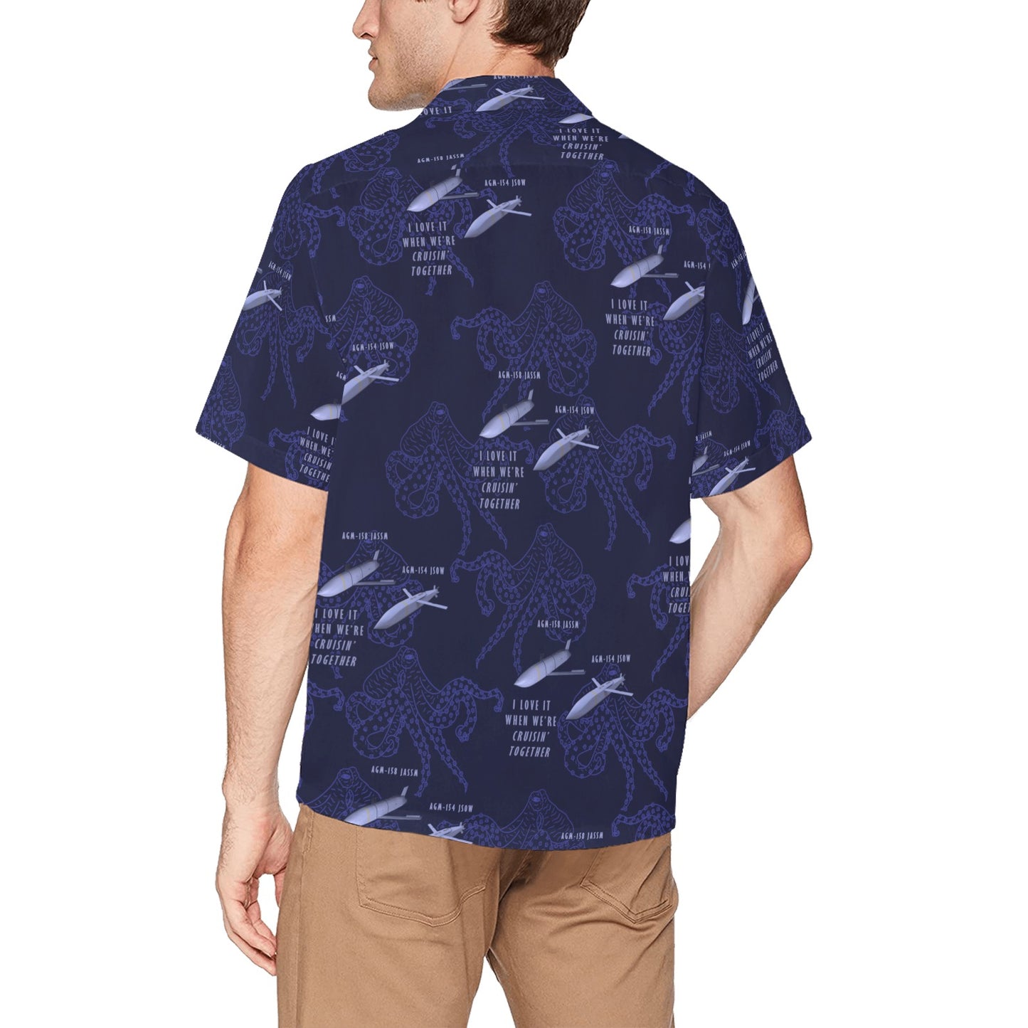 USAF AMMO JASSM JSOW Love It When We’re Crusin’ Together Octopus Pisspot Hawaiian Shirt With Left Chest Pocket