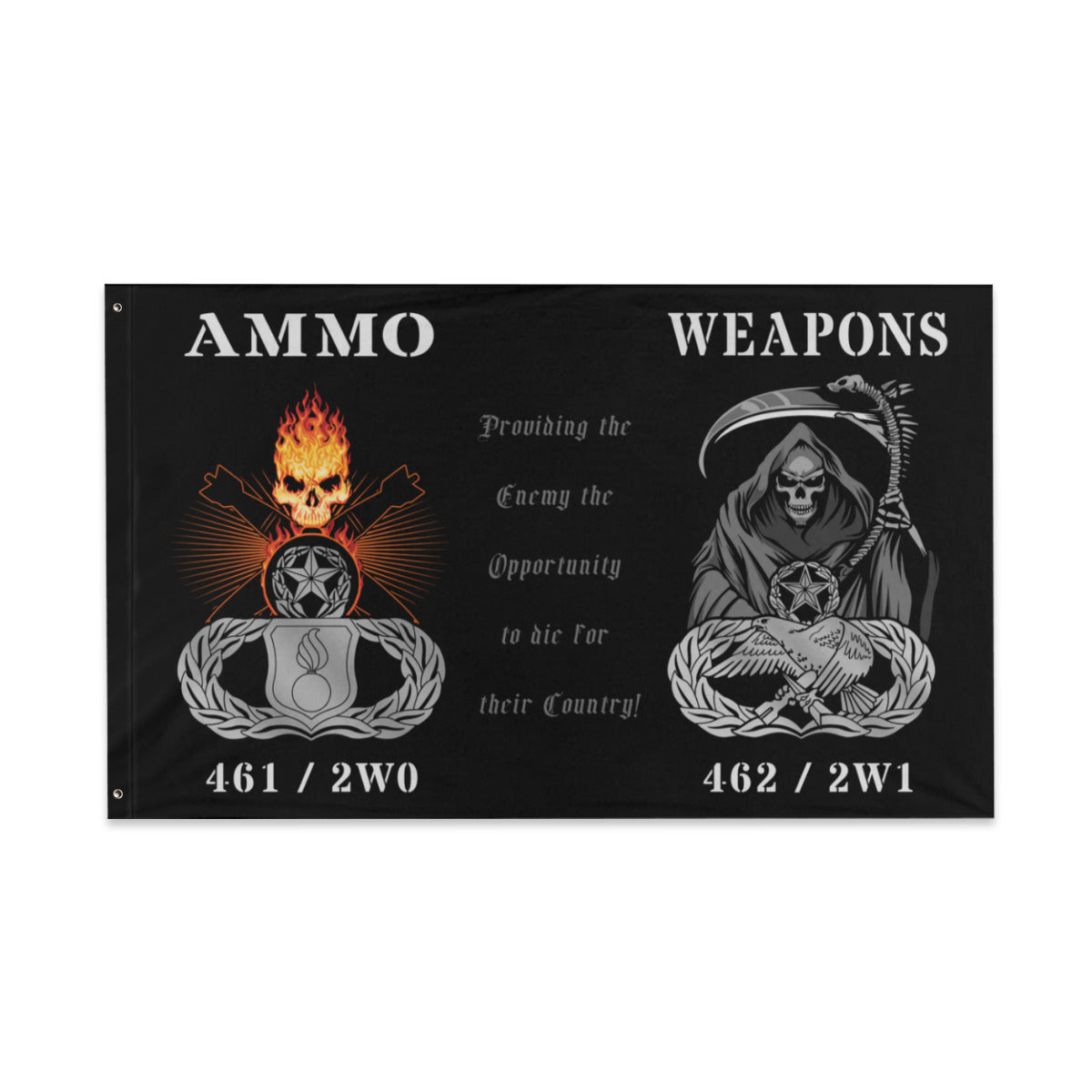 Weapons and AMMO WAMMO Two-Sided Flag