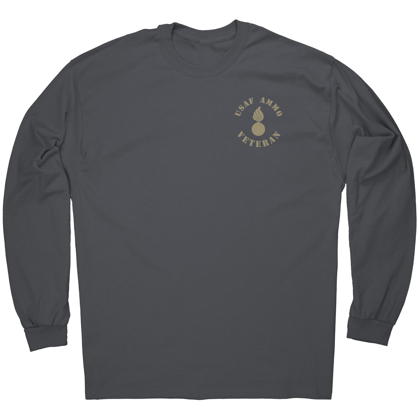 Proud USAF AMMO Veteran DD-214 Certified IYAAYAS Mens Long Sleeve Shirt