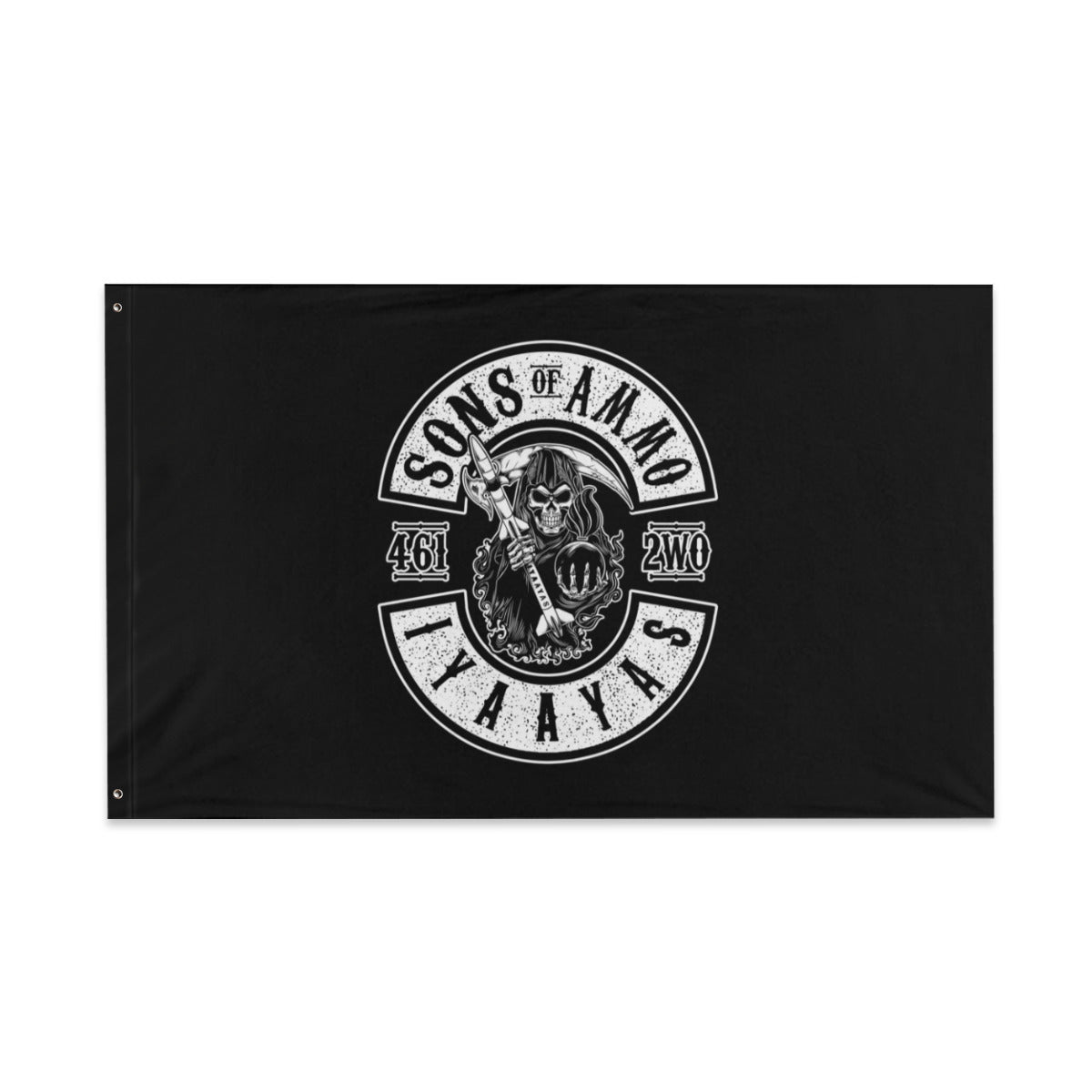 USAF AMMO Sons Of AMMO IYAAYAS Grim Reaper 461 2W0 Two-Sided Flag