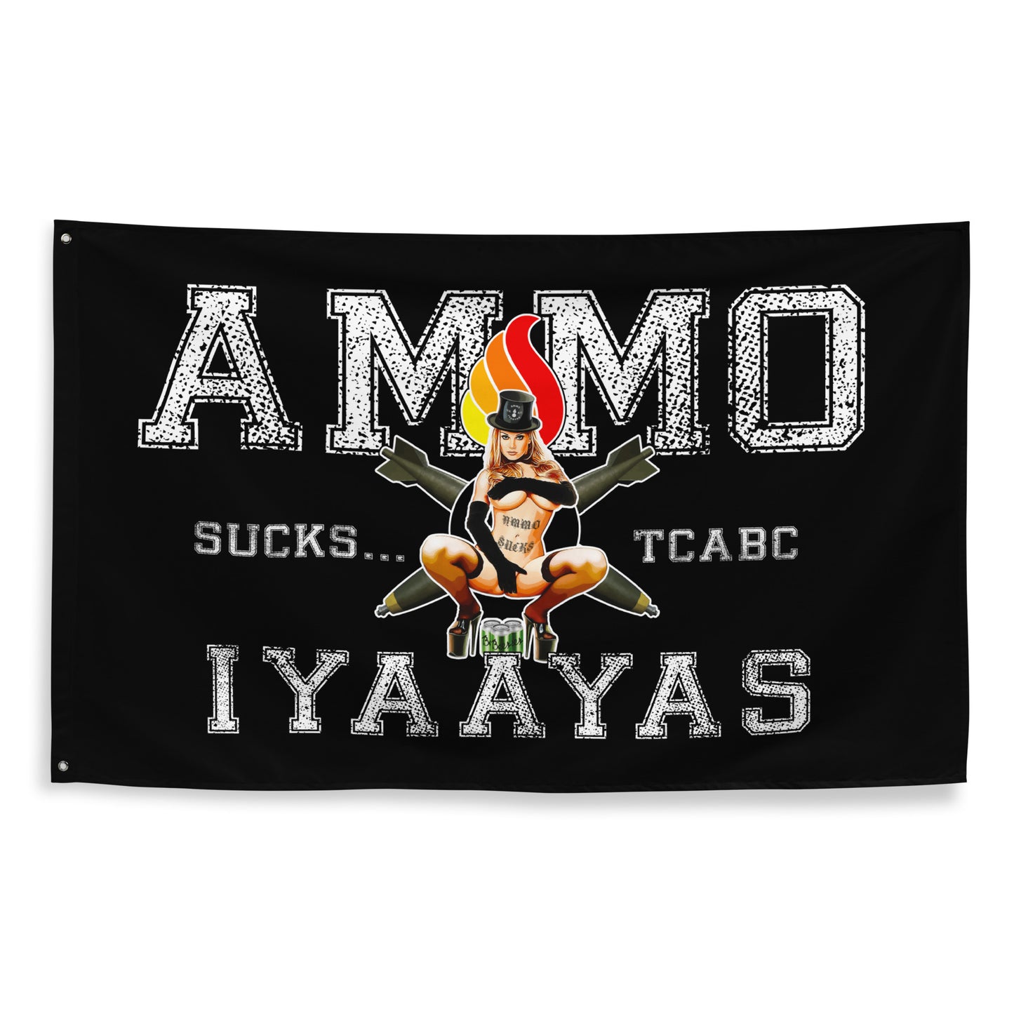 AMMO Sucks TCABC One-Sided Wall Flag