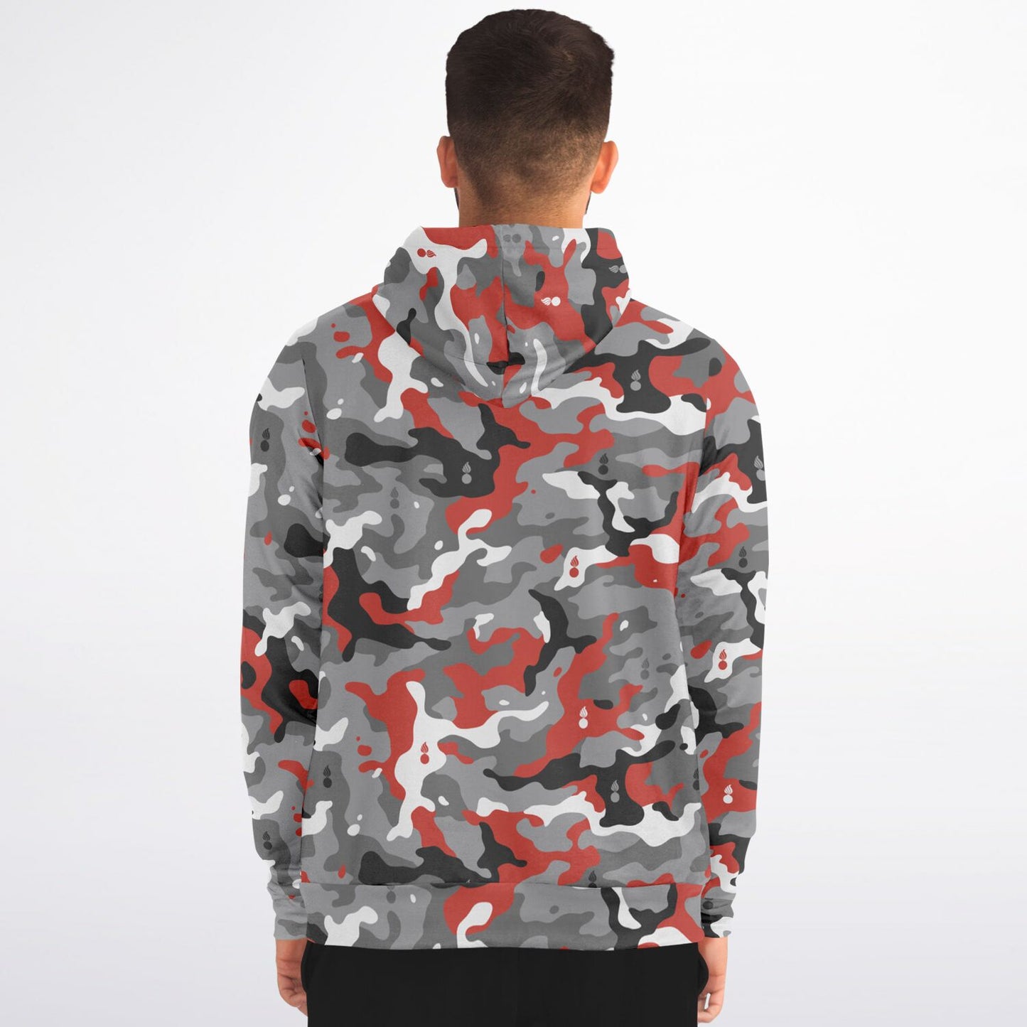 Red White Black and Grey USAF AMMO Pisspots Fashion Zip-Up Hoodie - All Over Print