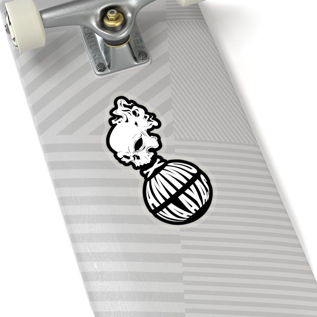 Smoke Skull Tilted Pisspot AMMO IYAAYAS Crossed Bombs Kiss-Cut Stickers - AMMO Pisspot IYAAYAS Gear