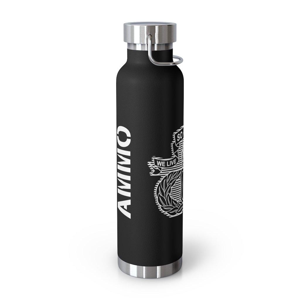 USAF AMMO New AMMO Maintenance Badge We Live So Others May Die 22oz Vacuum Insulated Dark Bottle Tumbler - AMMO Pisspot IYAAYAS Gear