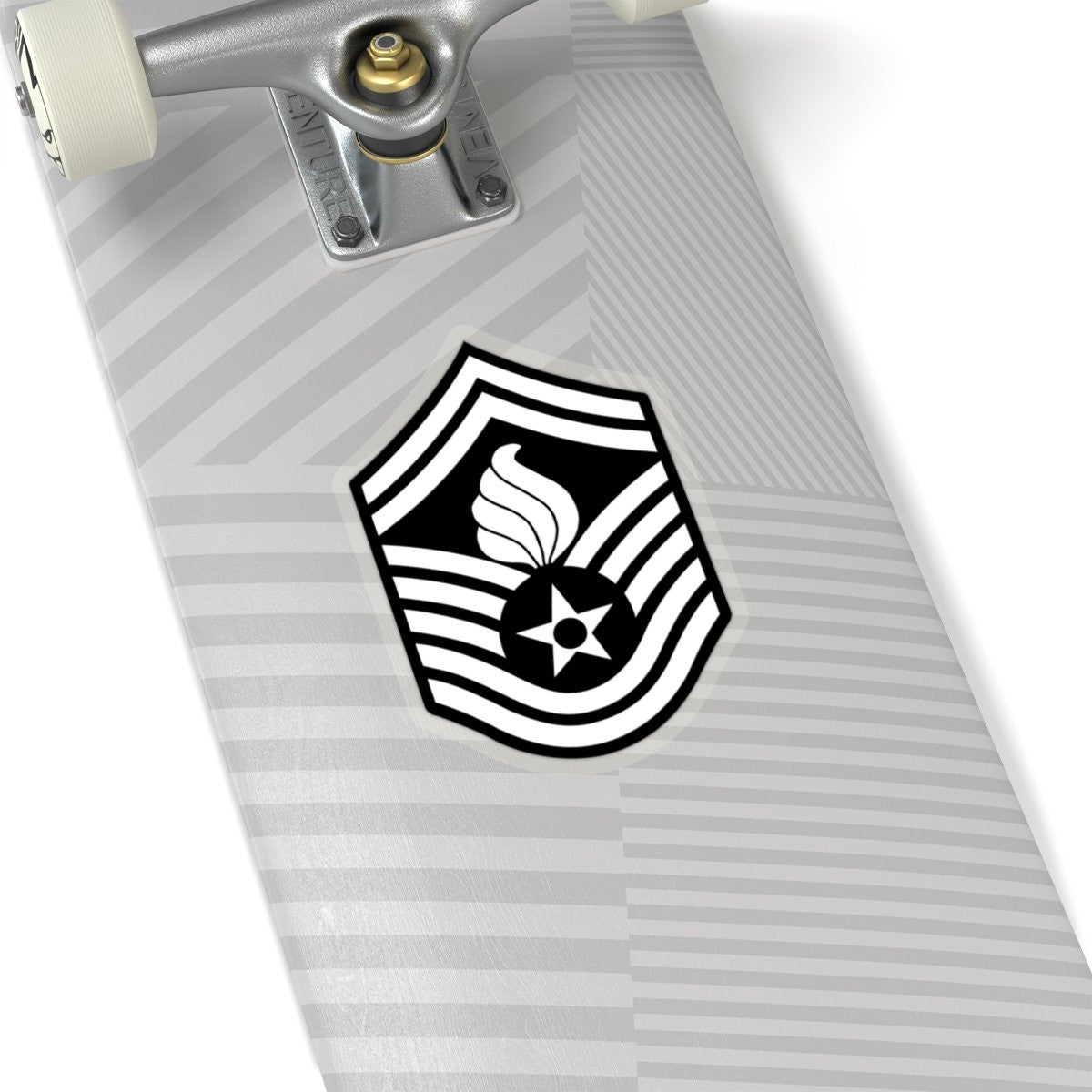 USAF AMMO Senior Master Sergeant SMSgt E-8 Rank Black and White Kiss-Cut Vinyl Indoor Stickers