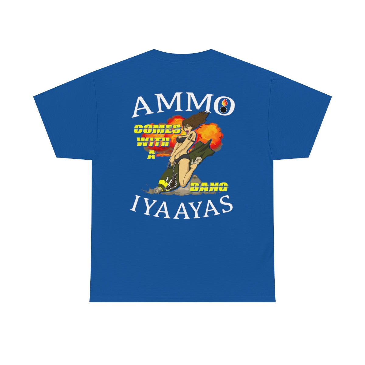 AMMO Comes With A Bang Girl Riding Bomb Men's Pisspot IYAAYAS Gift T-Shirt