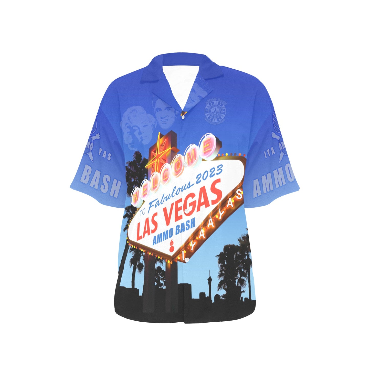 AMMO Bash 2023 AVA Event Attendee Las Vegas Nevada Ellis Island Hotel Casino Brewery Womens Version Event Hawaiian Shirt