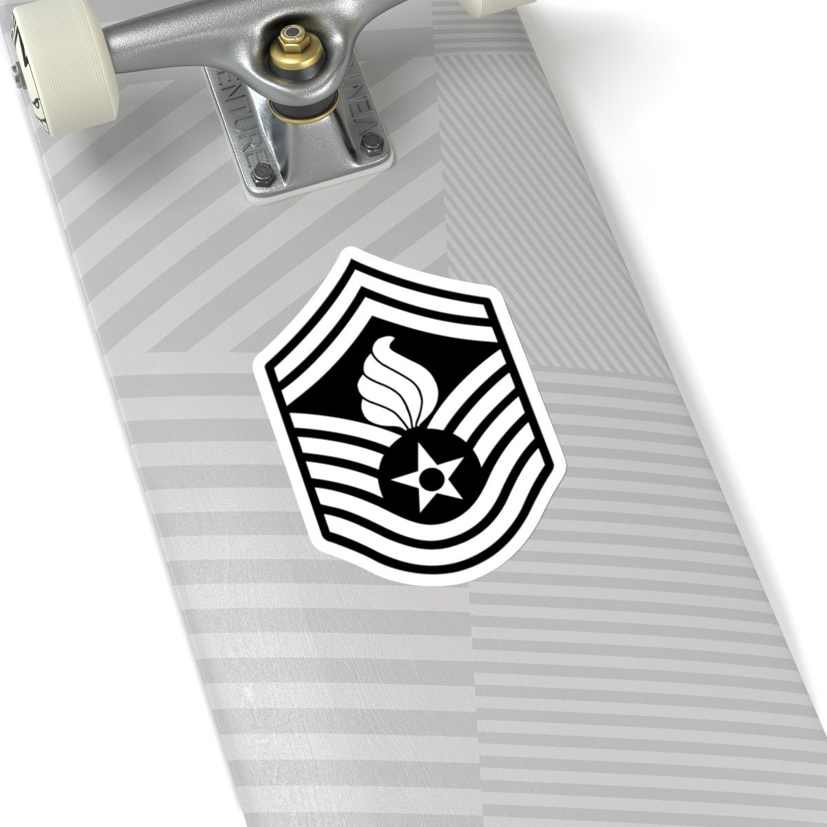 USAF AMMO Senior Master Sergeant SMSgt E-8 Rank Black and White Kiss-Cut Vinyl Indoor Stickers