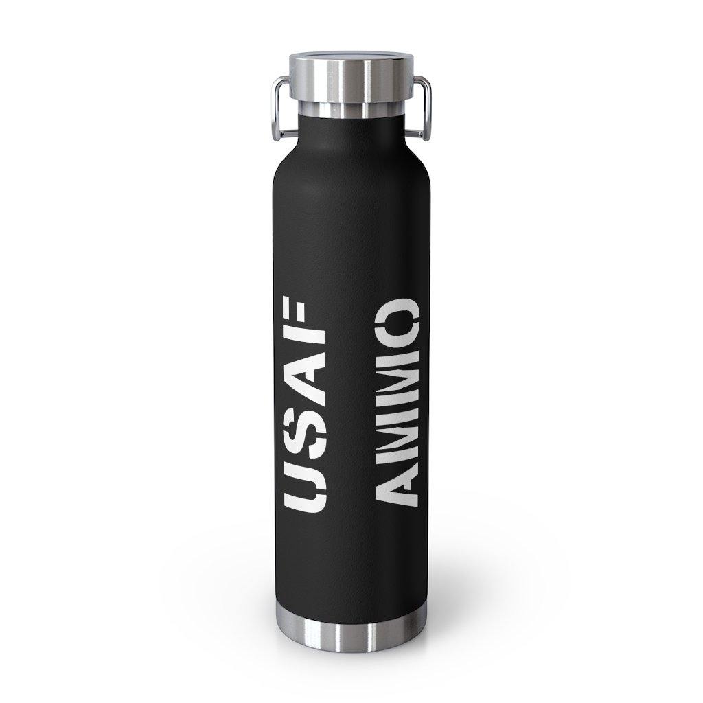 USAF AMMO New AMMO Maintenance Badge We Live So Others May Die 22oz Vacuum Insulated Dark Bottle Tumbler - AMMO Pisspot IYAAYAS Gear