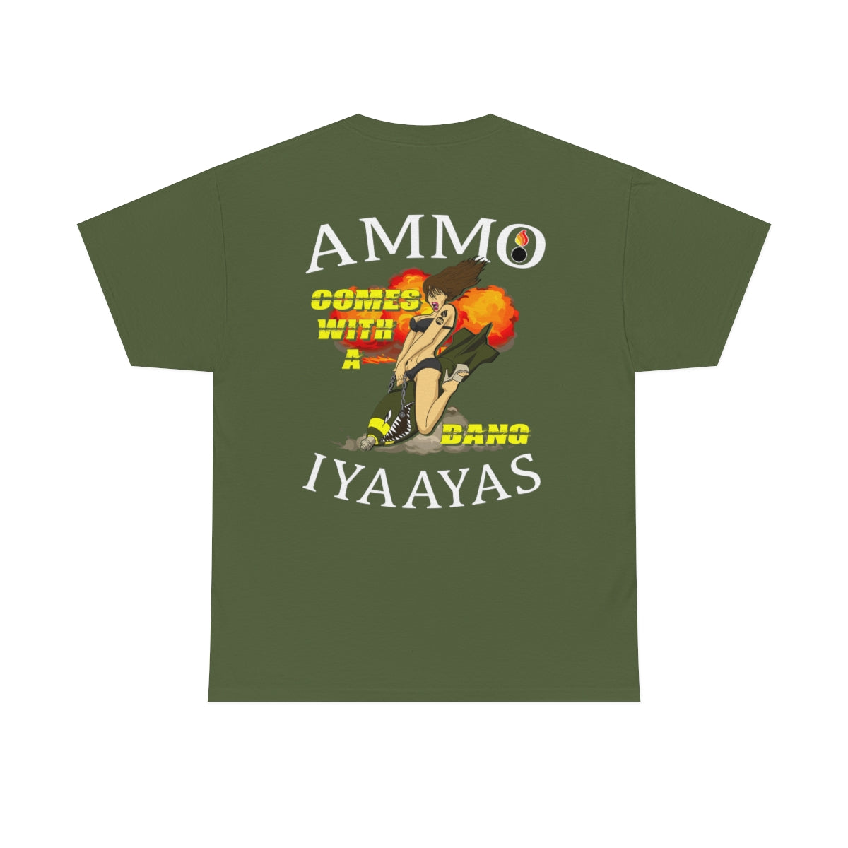 AMMO Comes With A Bang Girl Riding Bomb Men's Pisspot IYAAYAS Gift T-Shirt