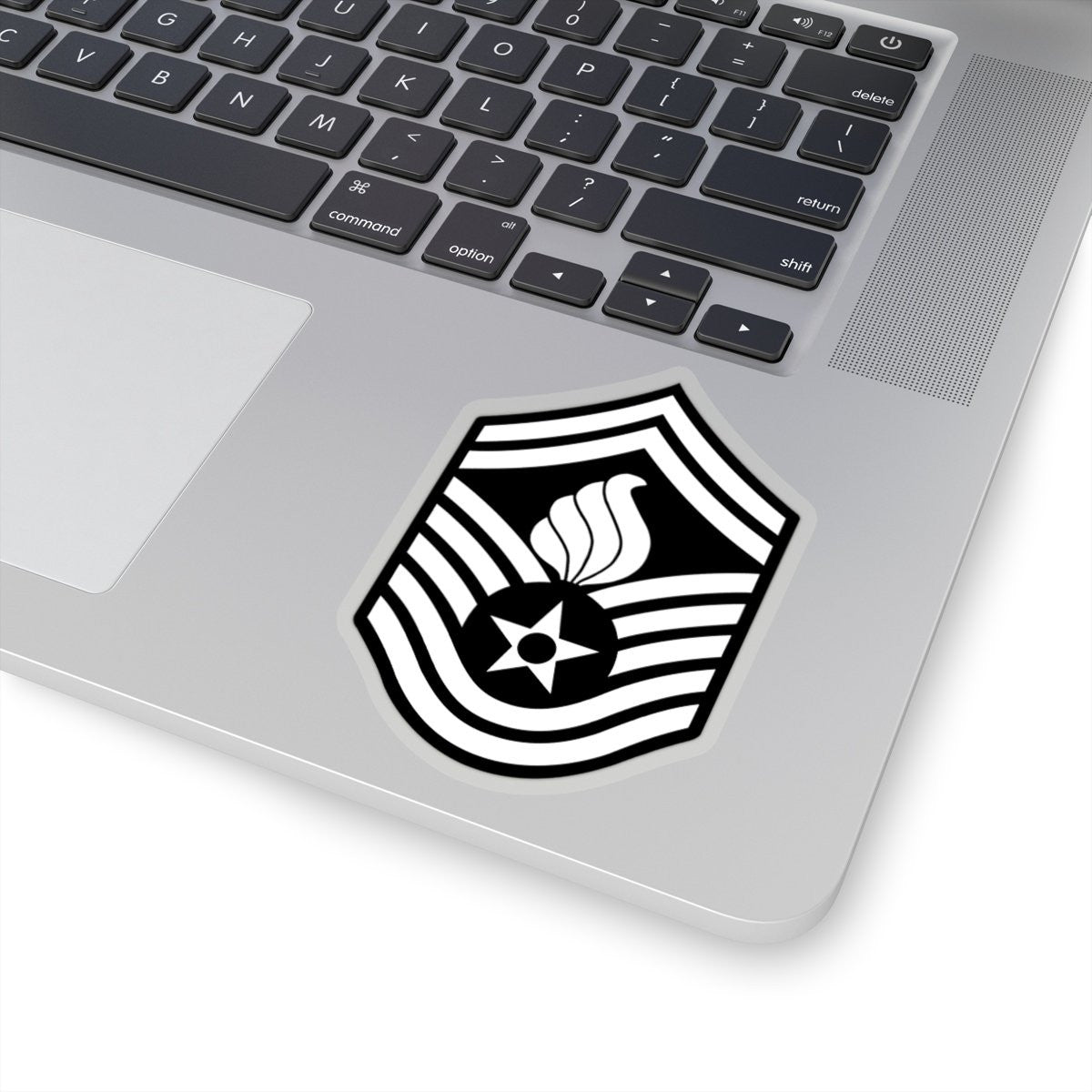 USAF AMMO Senior Master Sergeant SMSgt E-8 Rank Black and White Kiss-Cut Vinyl Indoor Stickers