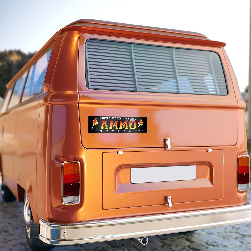 USAF AMMO Veteran Flaming Word and Pisspots Munitions Heritage Bumper Stickers - AMMO Pisspot IYAAYAS Gear