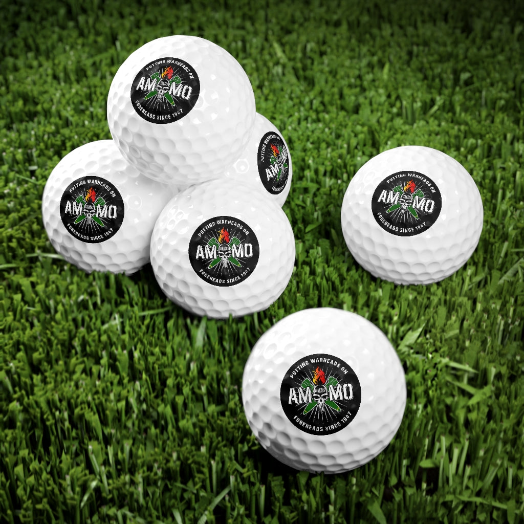 USAF AMMO Putting Warheads on Foreheads Logo Munitions Heritage Golf Balls, 6pcs