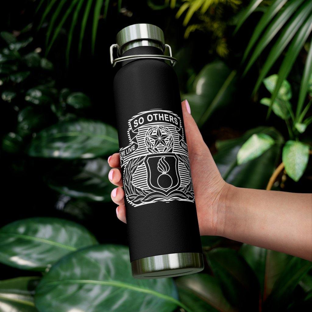 USAF AMMO New AMMO Maintenance Badge We Live So Others May Die 22oz Vacuum Insulated Dark Bottle Tumbler - AMMO Pisspot IYAAYAS Gear