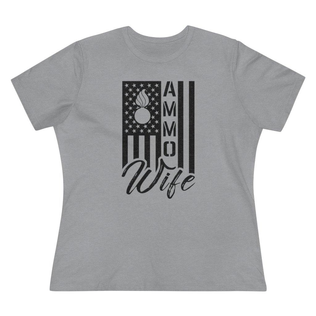 USAF AMMO Wife Vertical American Flag With Pisspot Inside Stars Women's Premium Tee - AMMO Pisspot IYAAYAS Gear