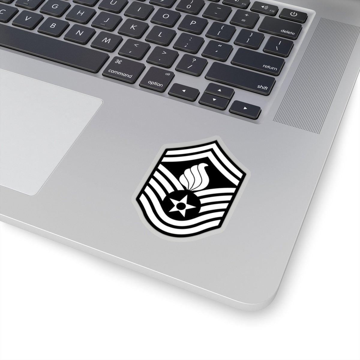 USAF AMMO Senior Master Sergeant SMSgt E-8 Rank Black and White Kiss-Cut Vinyl Indoor Stickers