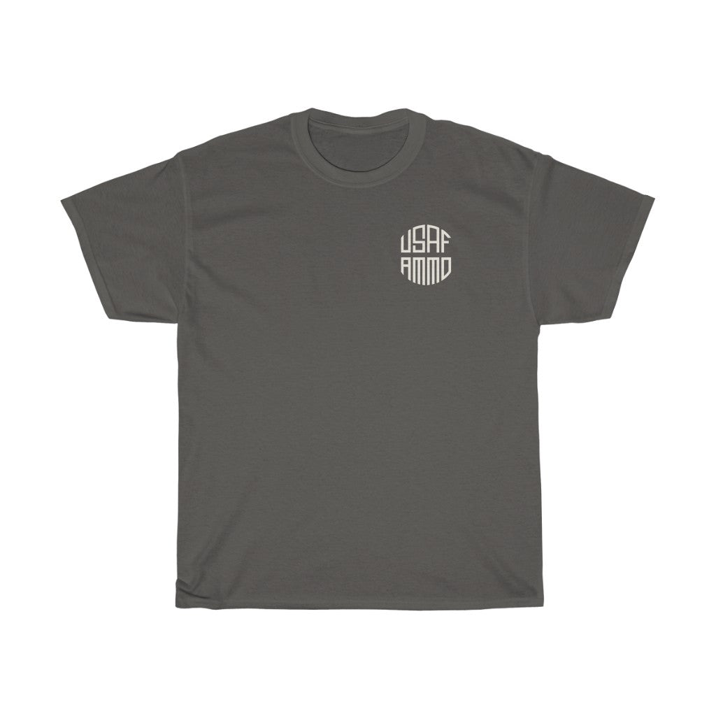 AMMO Pisspot With Two Wings and Circle USAF AMMO Logo Unisex Heavy Cotton Tee