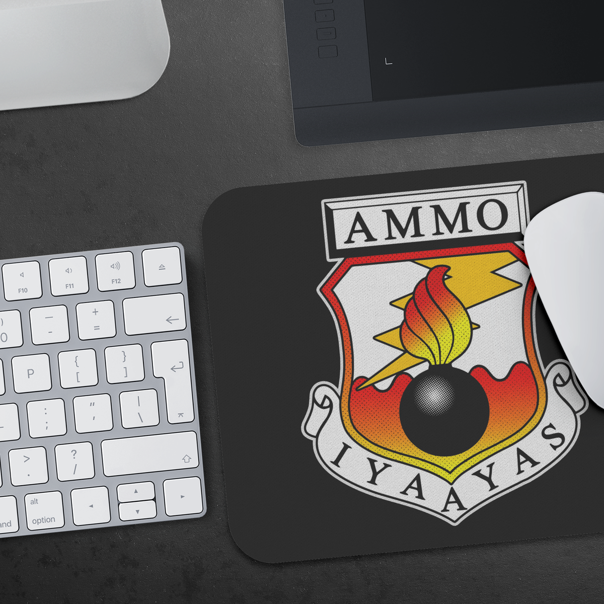 USAF AMMO AMMO Pisspot Lightning Bolt Command Patch IYAAYAS - Mousepad