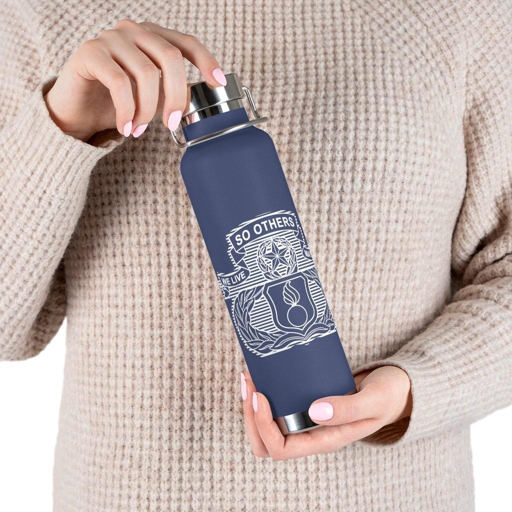 USAF AMMO New AMMO Maintenance Badge We Live So Others May Die 22oz Vacuum Insulated Dark Bottle Tumbler - AMMO Pisspot IYAAYAS Gear