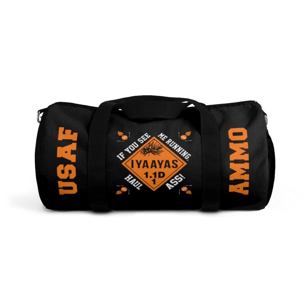 USAF AMMO Placard Pisspots American Flag IYAAYAS Munitions Heritage Duffel Bag - AMMO Pisspot IYAAYAS Gear