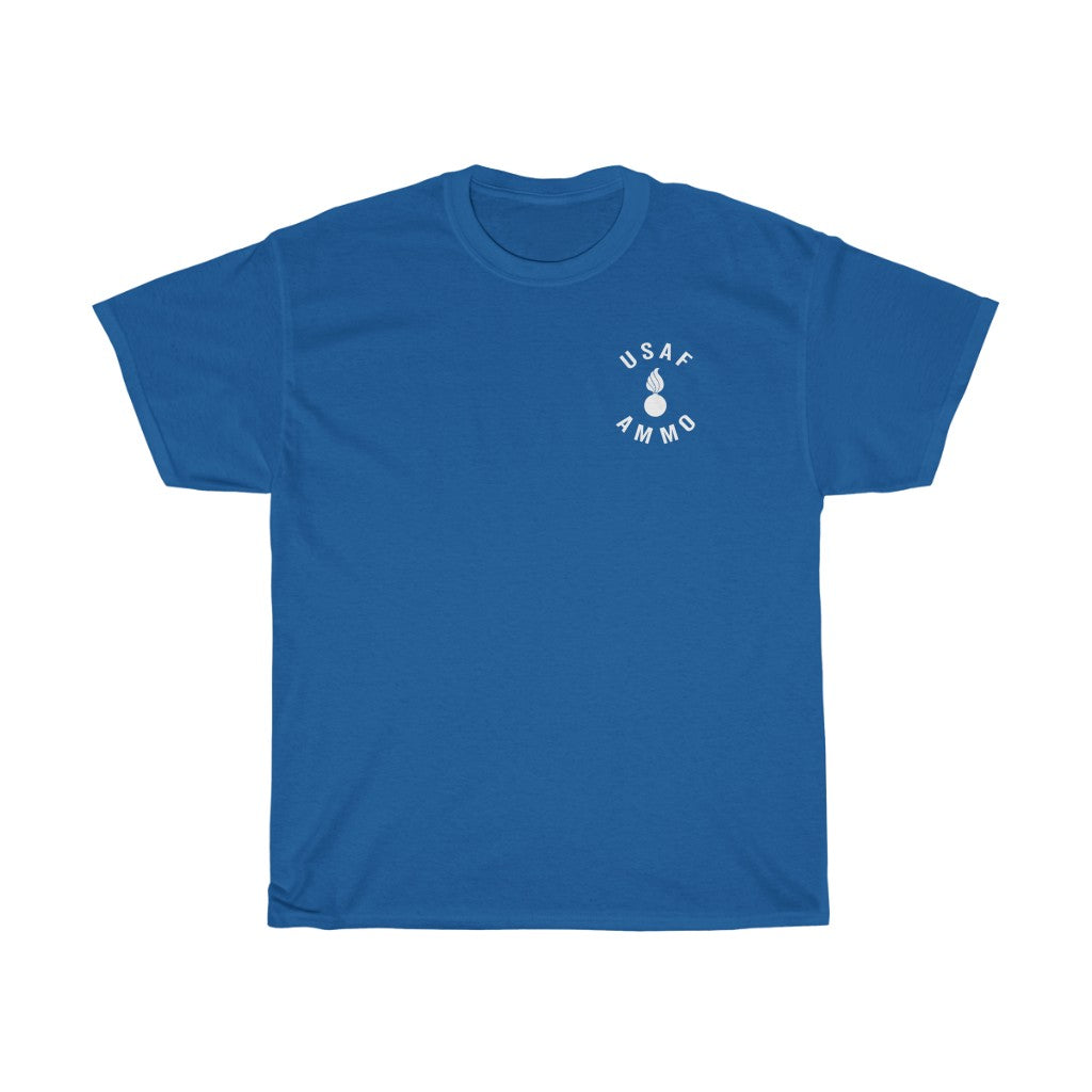 AMMO Word Stretched Down USAF IYAAYAS Bomb Missile and Flechette Silhouette Munitions Heritage Unisex Gift T-Shirt