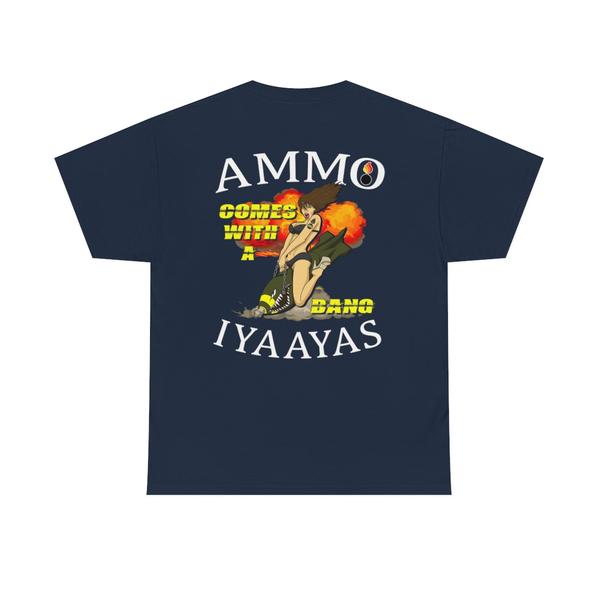 AMMO Comes With A Bang Girl Riding Bomb Men's Pisspot IYAAYAS Gift T-Shirt