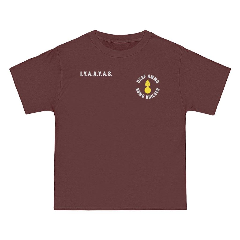 Warning USAF AMMO Bomb Builder If You See Me Running Try To Keep Up Hanes Beefy-T Short-Sleeve T-Shirt - AMMO Pisspot IYAAYAS Gear