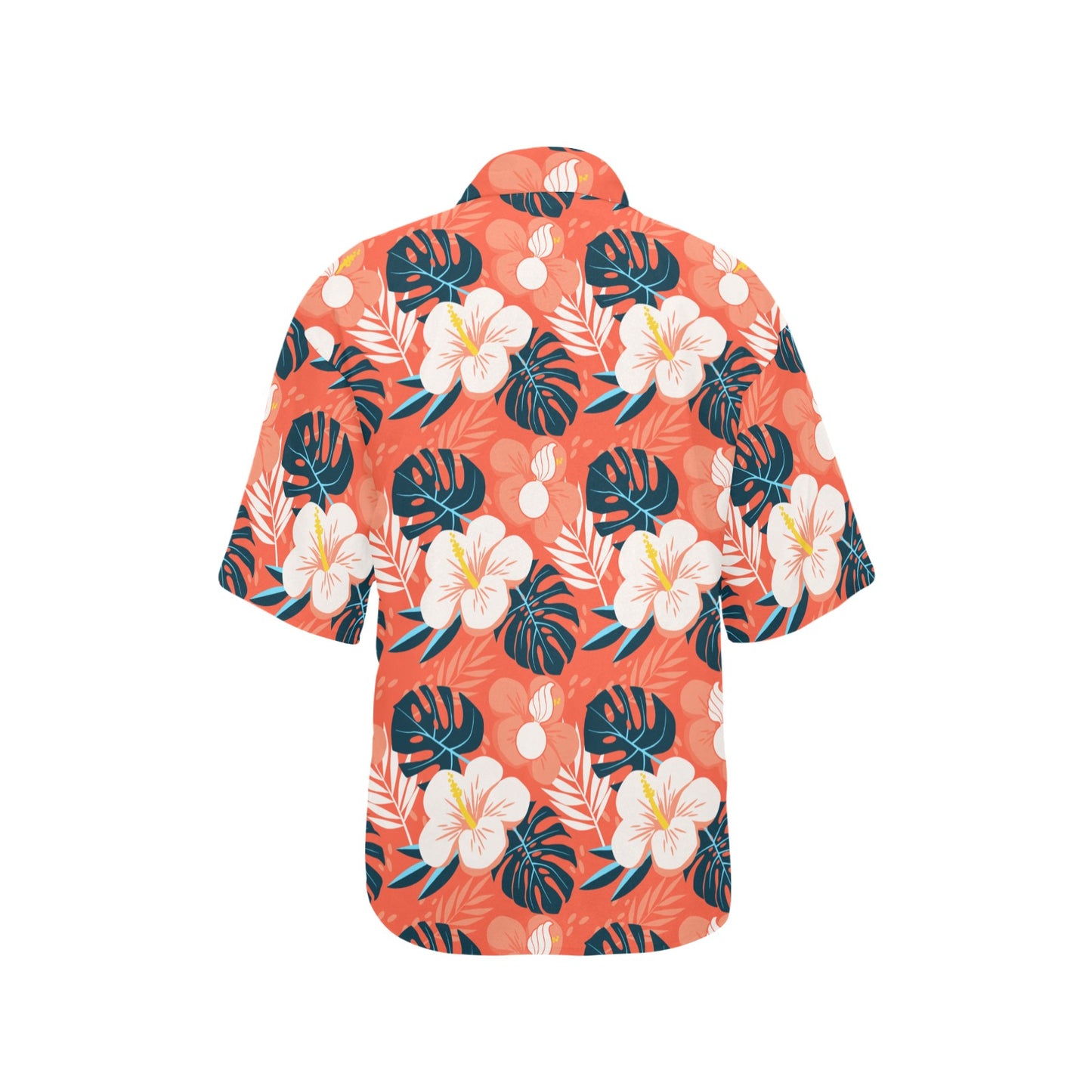 USAF AMMO Flowers Leaves and Pisspots Orange Background Womens Hawaiian Shirt