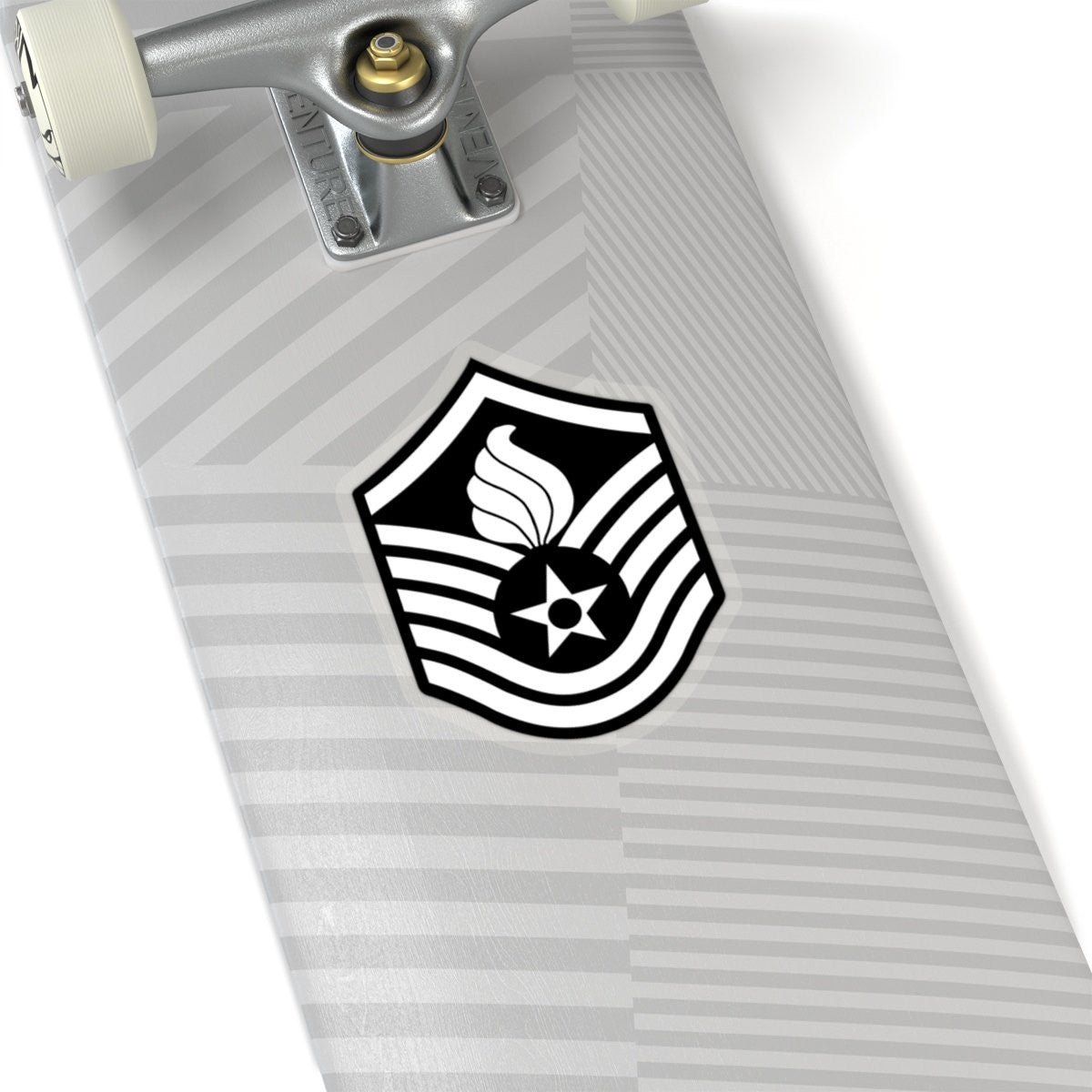 USAF AMMO Master Sergeant MSgt E-7 Rank Black and White Kiss-Cut Vinyl Indoor Stickers
