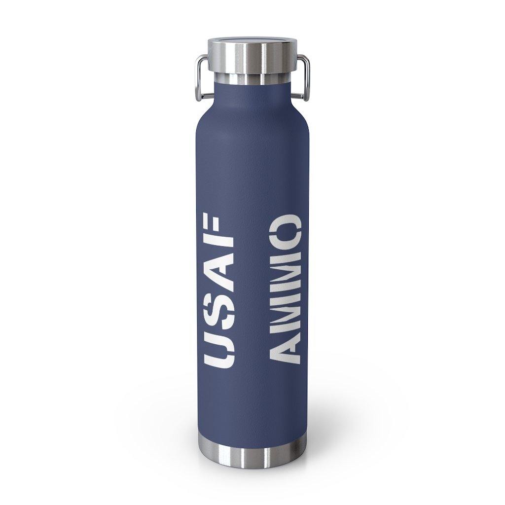 USAF AMMO New AMMO Maintenance Badge We Live So Others May Die 22oz Vacuum Insulated Dark Bottle Tumbler - AMMO Pisspot IYAAYAS Gear