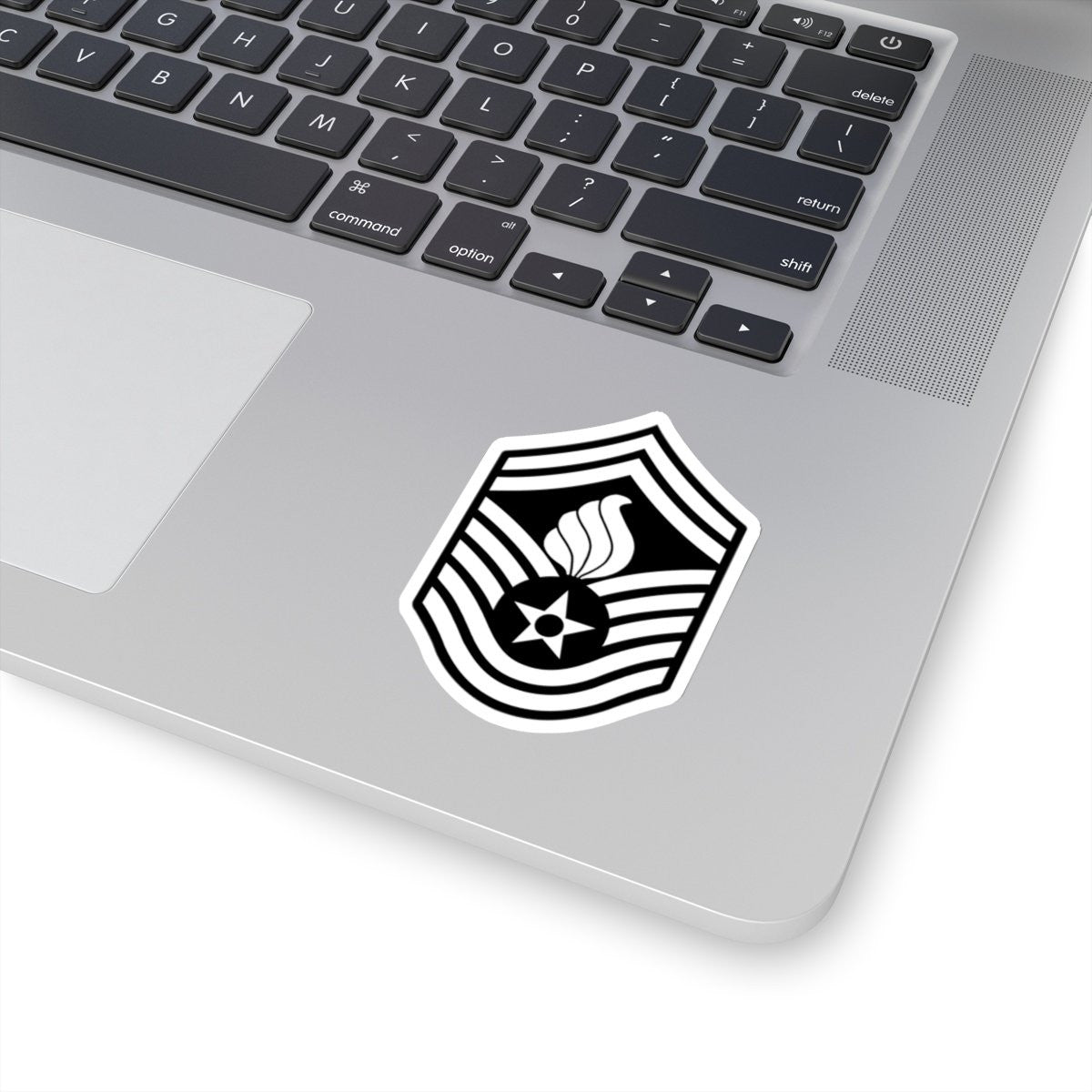 USAF AMMO Senior Master Sergeant SMSgt E-8 Rank Black and White Kiss-Cut Vinyl Indoor Stickers