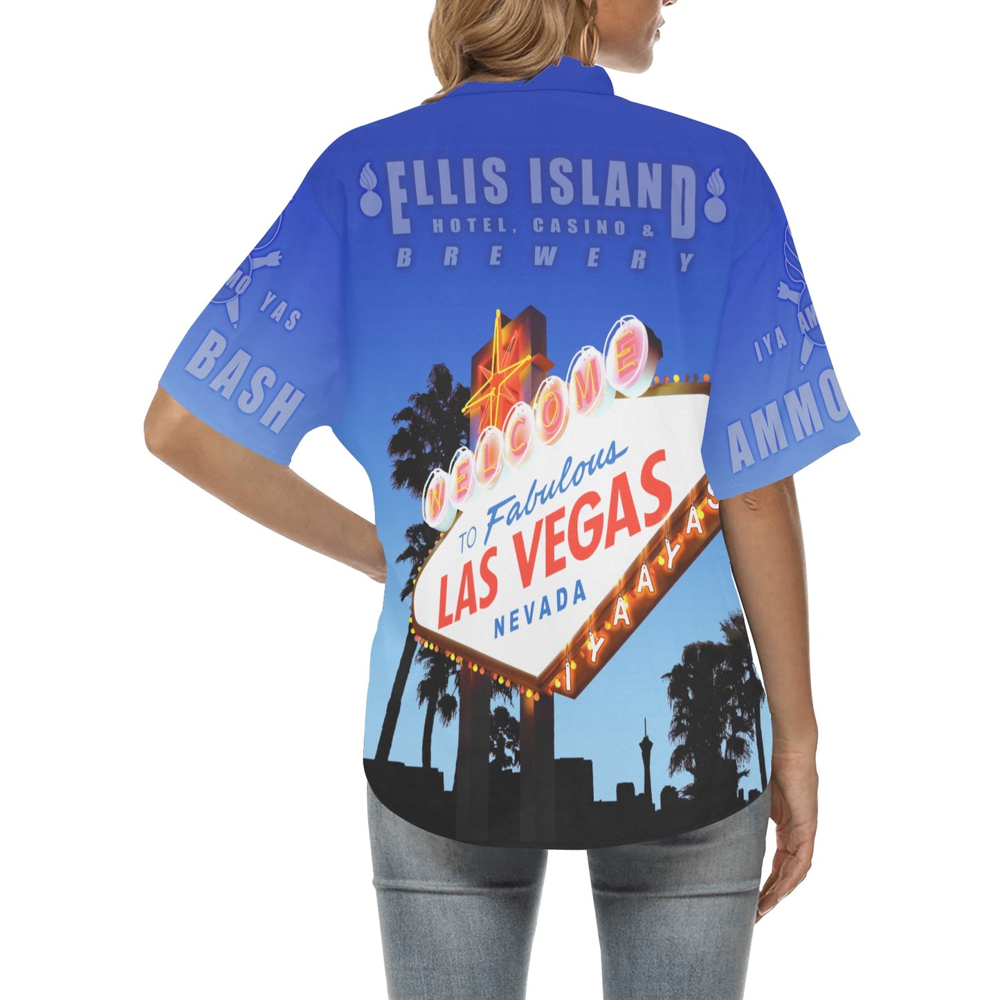 AMMO Bash 2023 AVA Event Attendee Las Vegas Nevada Ellis Island Hotel Casino Brewery Womens Version Event Hawaiian Shirt