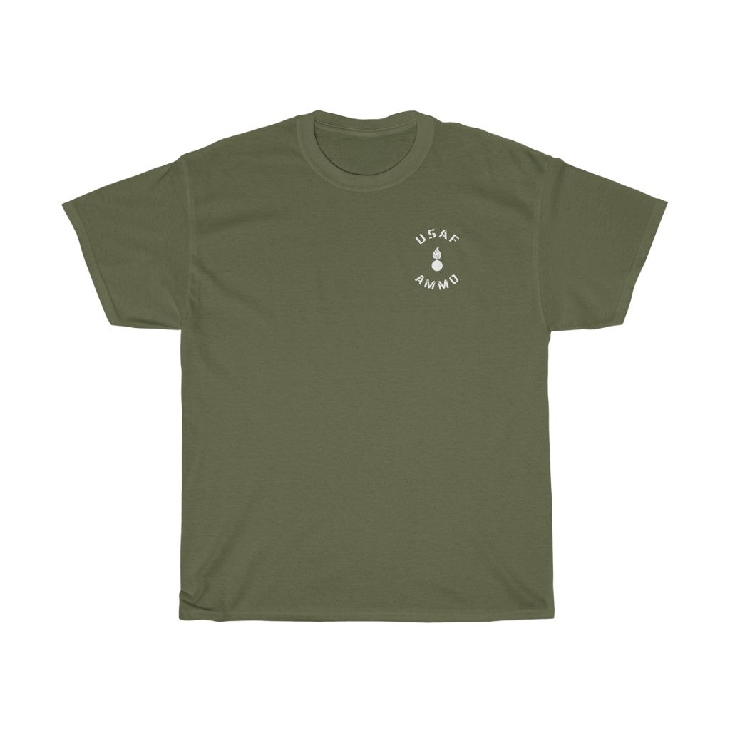 USAF AMMO Skull Flaming Pisspot Crossed MK-84 Bombs IYAAYAS Warhead on Foreheads Unisex Gift T-Shirt