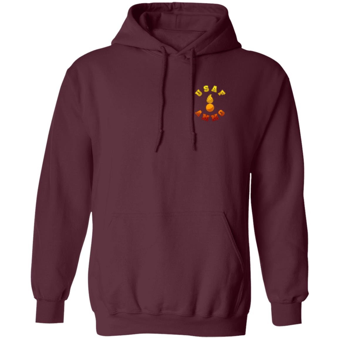 Flaming Pisspot With Arms Gantry Missile and Bomb fingers USAF AMMO IYAAYAS Unisex Pullover Hoodie