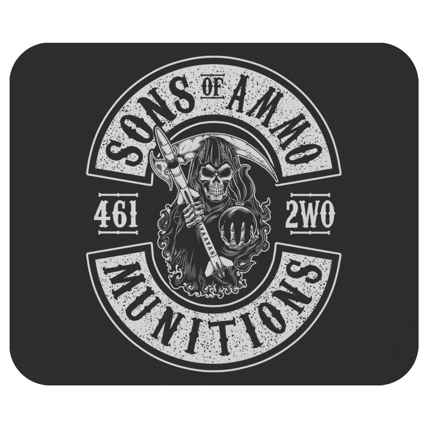 Sons of AMMO Grim Reaper Oval Logo Mousepad