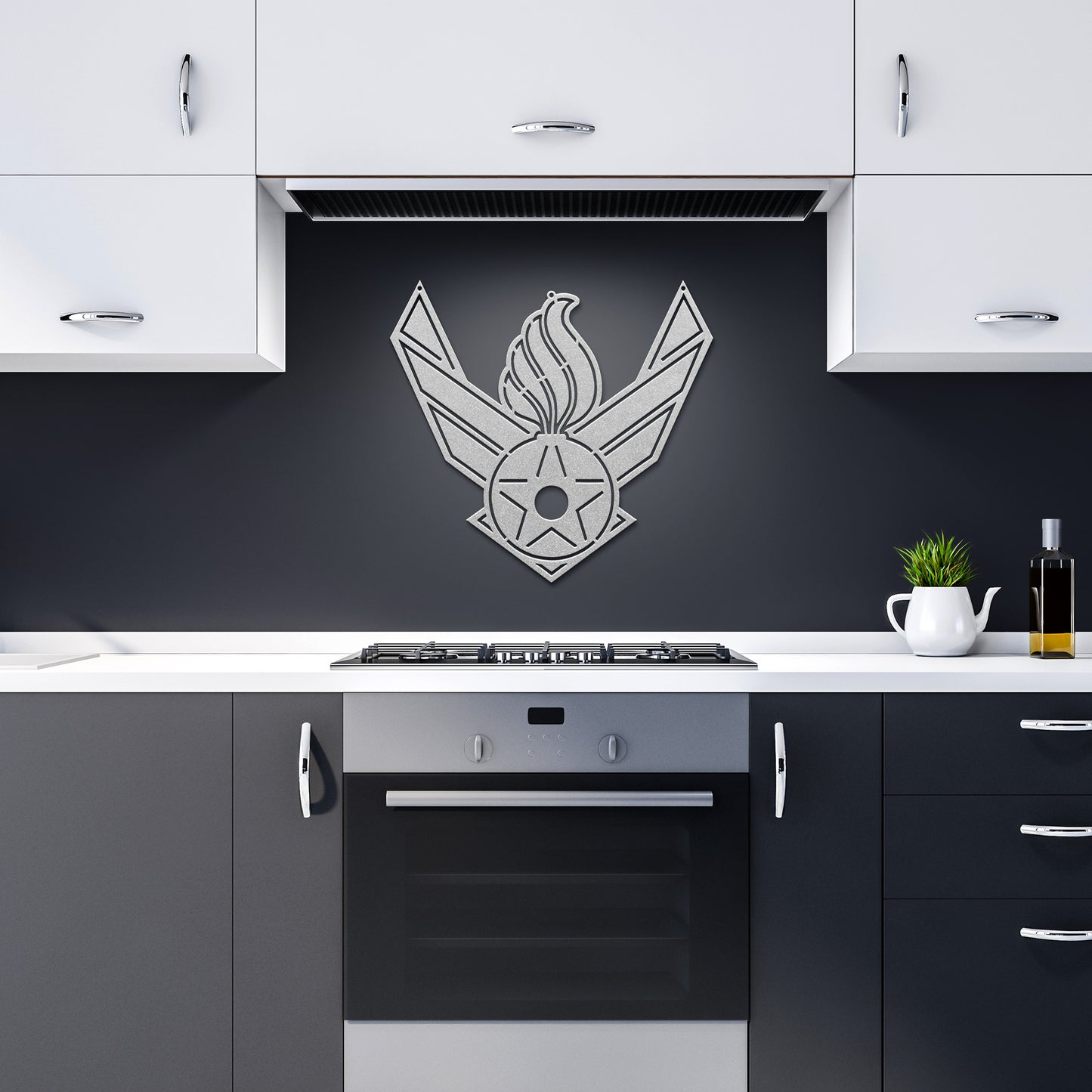 USAF AMMO Pisspot Combined With AF Vector Logo Die Cut Hanging Metal Wall Sign