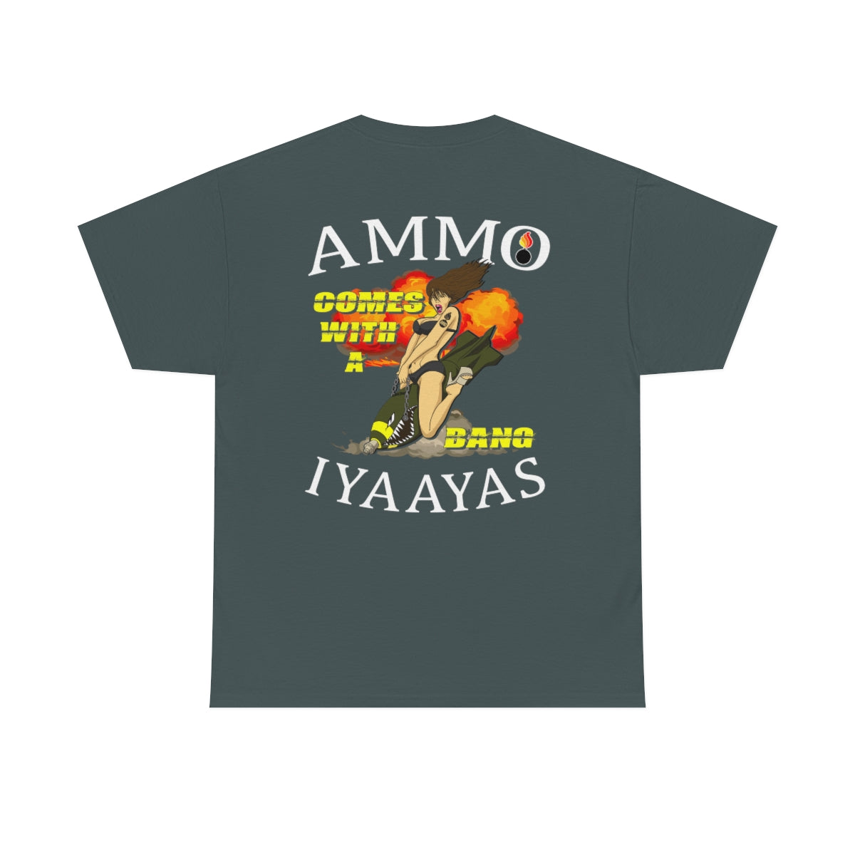 AMMO Comes With A Bang Girl Riding Bomb Men's Pisspot IYAAYAS Gift T-Shirt