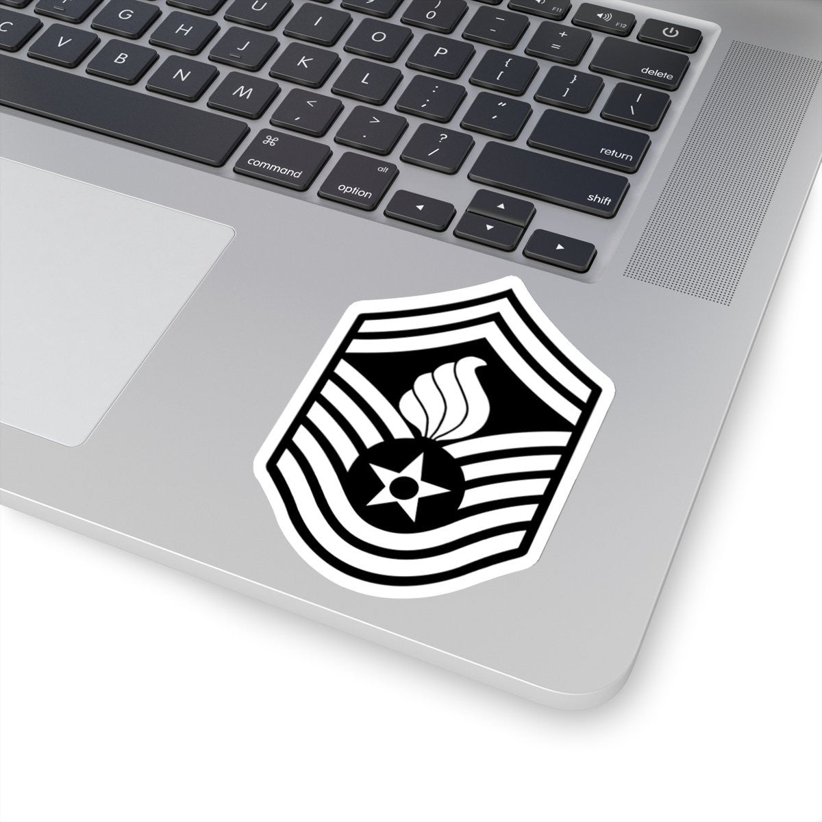 USAF AMMO Senior Master Sergeant SMSgt E-8 Rank Black and White Kiss-Cut Vinyl Indoor Stickers