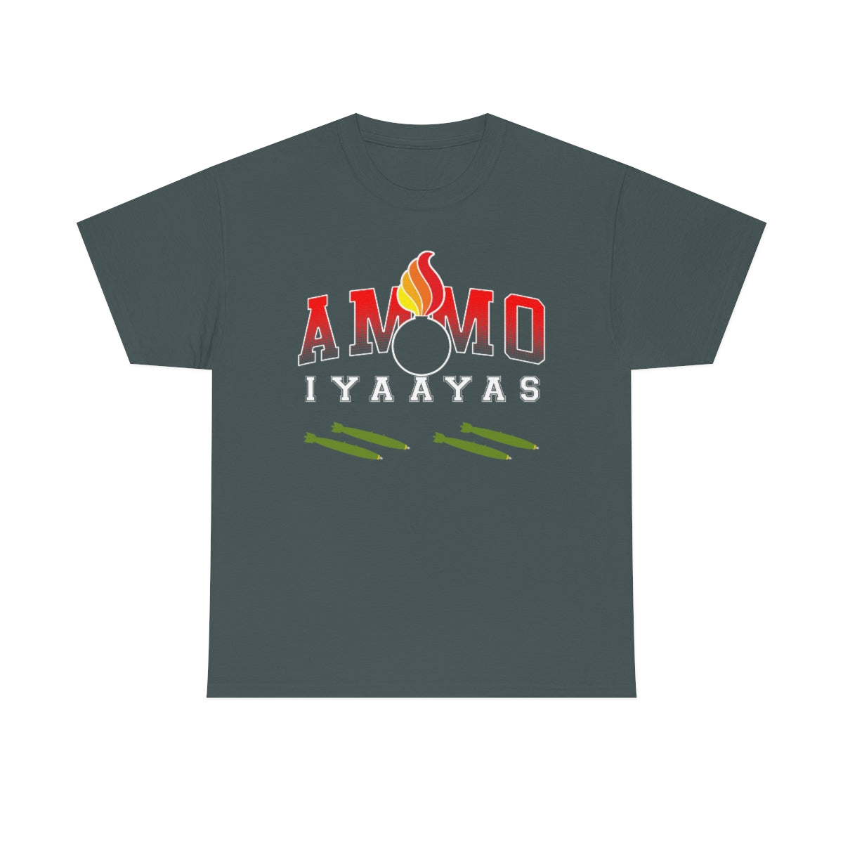 AMMO Word Arched With Two Pisspots On Each Side Mens Gift T-Shirt