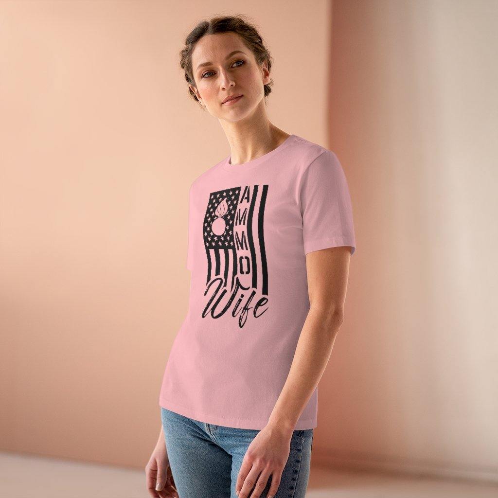 USAF AMMO Wife Vertical American Flag With Pisspot Inside Stars Women's Premium Tee - AMMO Pisspot IYAAYAS Gear