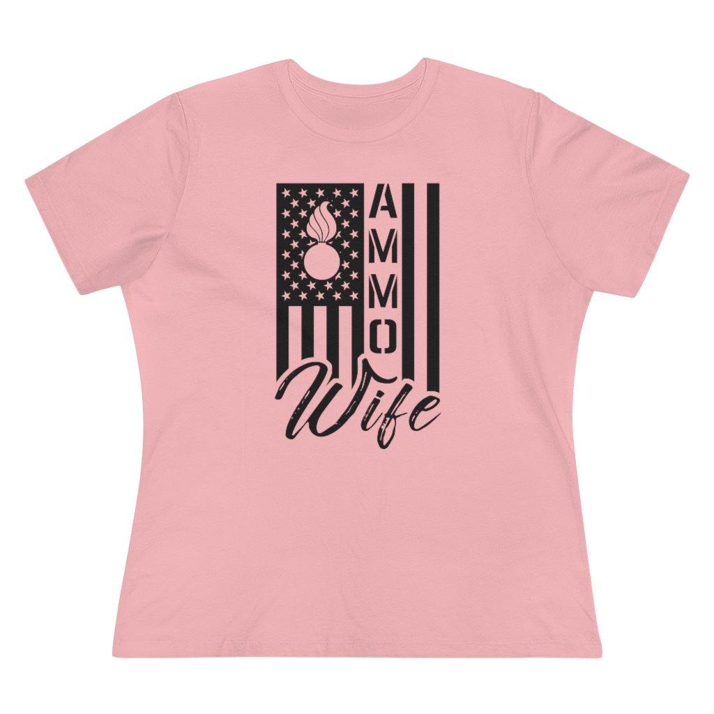 USAF AMMO Wife Vertical American Flag With Pisspot Inside Stars Women's Premium Tee - AMMO Pisspot IYAAYAS Gear